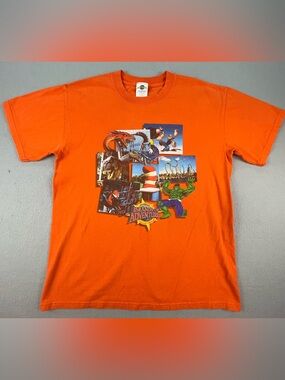 VINTAGE Universal Studios Y2K T Shirt Mens M Medium Blue Islands Of Adventure